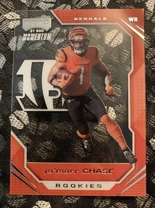 2021 Panini Chronicles Playoff Clear Momentum PMR-5 Ja'MARR CHASE NFL Bengals - Picture 1 of 2