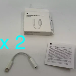 Apple Lightning to 3.5mm Headphone Jack Adapter ✅❤️️✅❤️️ OPEN BOX ✅❤️️✅❤️️ x 2 - Photo 1 sur 3