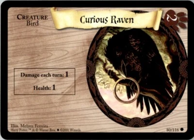 Wizards Harry Potter Trading Card Game (2001) Curious raven Creature No. 80 - Image 1 of 2