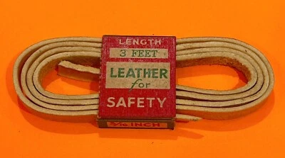 "Cinturón/bota de cuero de encaje antiguo/vintage - EE. UU. - 3' x 5/16""" Foto 1 de 4