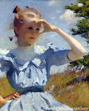 "Eleanor" by Frank Weston Benson - 1901 - Stretched Canvas in 2 Sizes