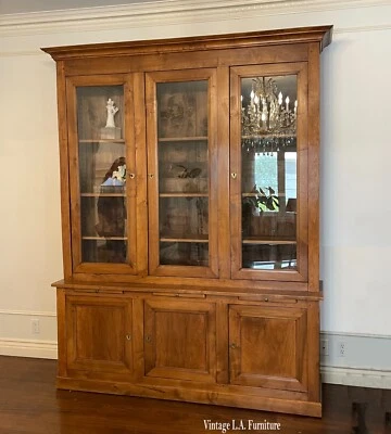 古董法国餐边柜书柜带玻璃门 ~ 法国制造 — 第 1/4 张图片