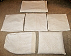 Vintage 1940's 6 Pc Hand Quilted REVERSE APPLIQUE Bed & Pillow Tops w/Carry Bag