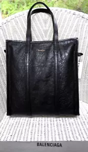 BALENCIAGA Bazar Shopper Bag M Black Leather - Picture 1 of 23