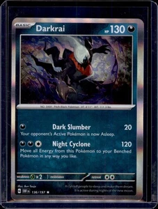 Darkrai SV03: Obsidian Flames Pokémon #136/197 Holo Raro Casi Nuevo+ - Imagen 1 de 2
