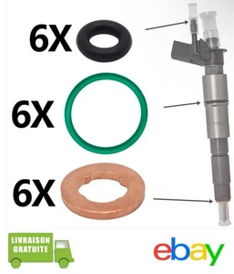 x6 KIT RÉPARATION JOINT INJECTEUR POUR AUDI A1 A3 A4 A5 A6 A7 A8 Q2 Q3 Q5 Q7 TT - Imagen 1 de 5