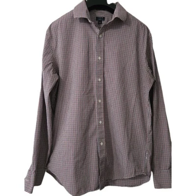 J. Crew Shirt Mens Flex Slim Fit Wrinkle Free Red Blue Check Sz Large  - Image 1 of 4