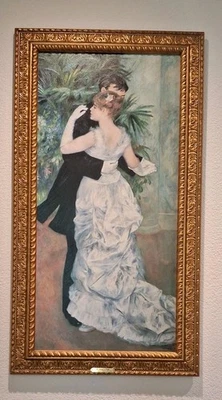 雷诺阿城市舞蹈,认证复制品,带框,OOC,复古,43x23 — 第 1/4 张图片