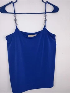 NEW! Michael Kors Bold Blue Chain Logo Straps Women Size XSmall New Without Tags - Picture 1 of 13