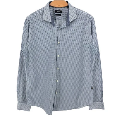 HUGO BOSS Men Slim Fit Regular Long Sleeves Shirt Size L - Image 1 of 4