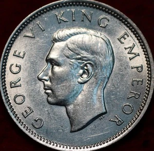 Uncirculated 1940 New Zealand One Shilling Silver Foreign Coin - Picture 1 of 2