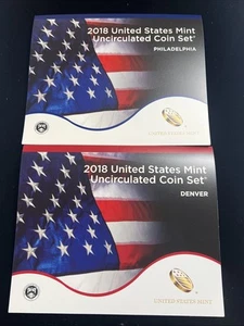 2018 United States Mint Uncirculated Coin Set Philadelphia & Denver Coin Set#451 - Picture 1 of 5