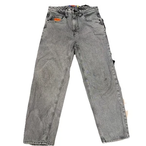 Pantalones de mezclilla EMPYRE Relax gris lavado ácido retirados unisex talla 30 holgados patinador - Imagen 1 de 8