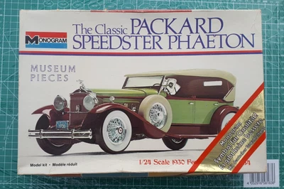 Monogram 1930 Packard Speedster Phaeton Mod. 734 1:24, unbuilt plastic model kit - Bild 1 von 2