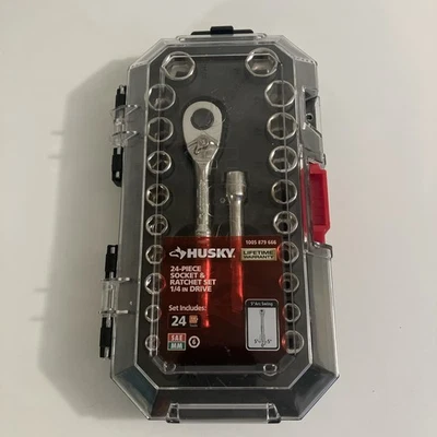 Husky 1/4 in. Drive Ratchet SAE/Metric Standard Socket Set (24-Piece) H4D24PCSWS - Image 1 of 4