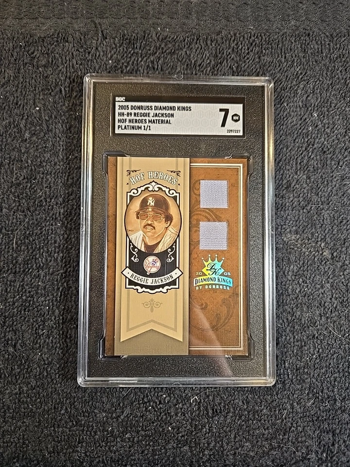 2005 REGGIE JACKSON 1/1 Patch Relic SGC 7 NM Donruss Diamond Kings #HH-89 ~1stB - Image 1 of 4