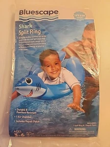Bluescape Blue Shark Split Inflatable Swim Ring Pool Float for Kids, 3-6, Unisex - Picture 1 of 2