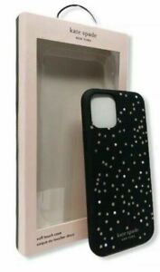 Authentic Kate Spade Soft Touch case for iPhone 11 Pro 5.8" Disco Dots Black 