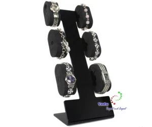 Acryl Uhrenständer Armbandständer für 6 Uhren Uhrenhalter Uhrendisplay schwarz - Bild 1 von 4