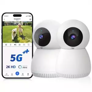 Wesecuu 3MP Home Security Camera Wireless WIFI Pets Baby Monitor PTZ 2PCS - Picture 1 of 8