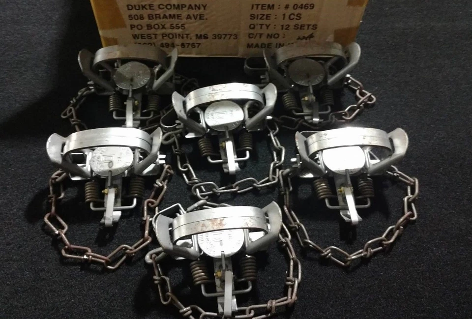 6 Duke # 1 Spiralfederfalle Waschbär Moschusratte Nutria Kaninchen 0469 Überlebensfalle  - Bild 1 von 1