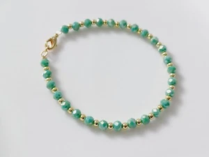 HANDMADE MADE WITH SWAROVSKI - CRYSTAL BRACELET - COMES IN BEAUTIFUL BAG - Picture 1 of 7