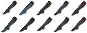 School Uniform Knee Length Wool Knee Socks - Many Trim Colours - Adult Sizes - Picture 1 of 35