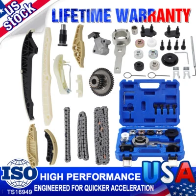Juego de kit de cadena de distribución mejorado para VW CC Jetta Golf Audi A4 A5 A6 Q5 1.8 B8 2.0T Foto 1 de 4