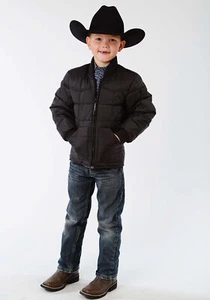 Roper Rangegear Boys Kids Black Polyester Insulated Jacket - Picture 1 of 2