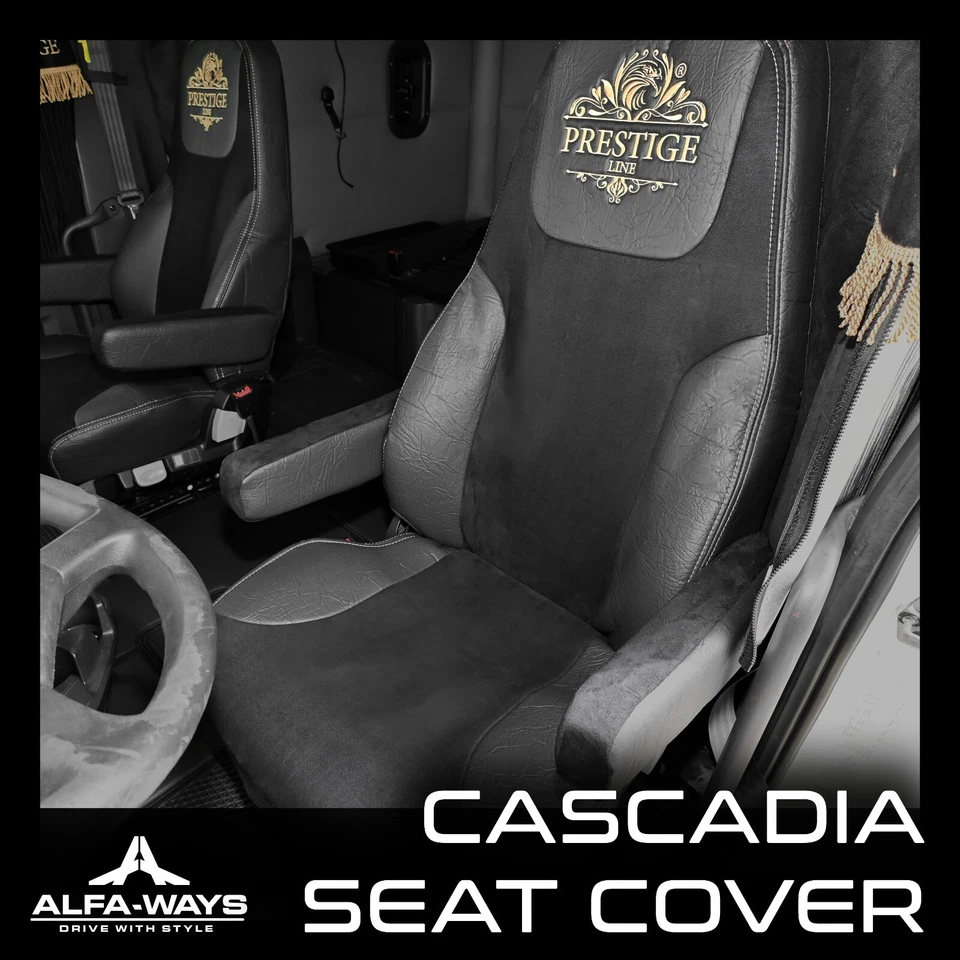 Seat Cover fits: FREIGHTLINER CASCADIA 125, 116, 126 (2014-current) (33" back) - Image 1 of 1
