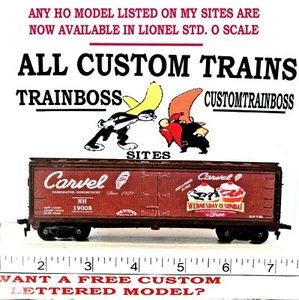 HO SCALE CUSTOM LETTERED CARVEL ICE CREAM 🍦🍦🍦🍦 REEFER LOT 17 ALSO AVAIL O - Picture 1 of 17