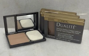 3 Loreal Dualite Perfectly Flawless Compact Makeup - Seashell Beige - 0.34oz - Picture 1 of 4