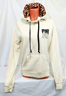Sudadera con Capucha Pullover Cuello Embudo Leopardo Gráfico Rosa Victoria's Secret AGOTADO NUEVO CON ETIQUETAS S Foto 1 de 4