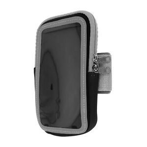 Bransoletka sportowa smartfon ramię dotykowe lub pasek przedramienia zamek błyskawiczny kieszeń czarna