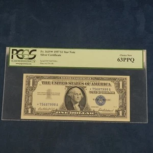 1957 Series $1 Silver Certificate (Fr.1619*) Star PCGS63 PPQ- Free Shipping US - Picture 1 of 3