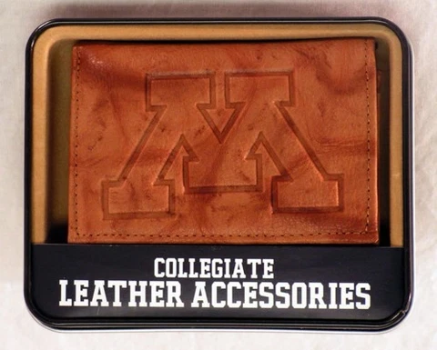 Minnesota Gophers Embossed Leather Trifold Wallet Cover