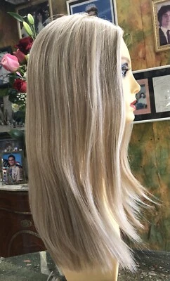 VERONICA Wig Envy Hair 30%70%CurlIronOK-LIGHT BLONDLaceFt AllHandtiedBASE-LAST-1 - Image 1 of 4