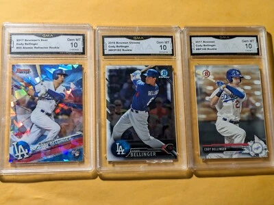 2017 Bowmans Best #65 Cody Bellinger RC Atomic REF GMA 10 Chrome #BCP182 #BP149 - Image 1 of 4