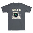 Flat Bro Astronaut Space Śmieszny Earth Conspiracy Theory Prezent Vintage Męska koszulka