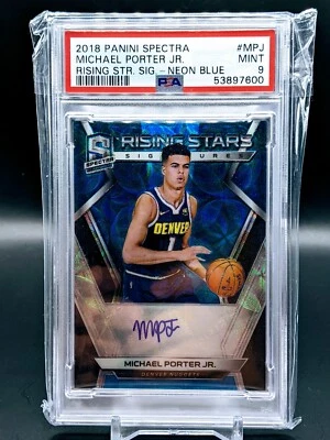 Радиоуправляемая карточка 2018 Spectra Rising Stars с автографом Майкла Портера-младшего /60 PSA 9 - Изображение 1 из 2
