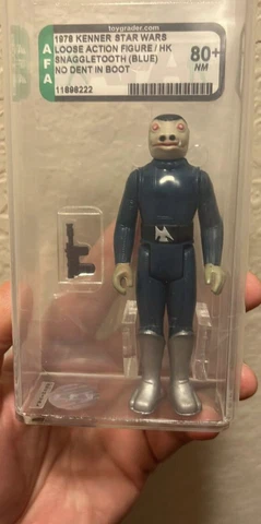 Snaggletooth BLUE No Dent AFA 80+ Star Wars 1978 Vintage Kenner 🔥 Cover