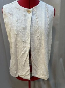 Asiatica Kansas City cotton Vest in natural - Picture 1 of 6
