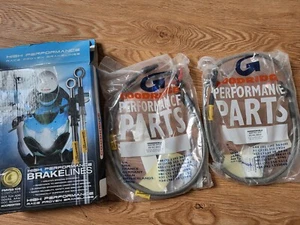 Goodridge Stainless Braided Brake Line 2 Front +1 Clutch Suzuki GSXR750 85 86 87 - Picture 1 of 3