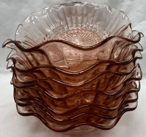 8er Set Anchor Hocking Rosa Vertiefung überbackene Blöcke Platten Schalen - Bild 1 von 5