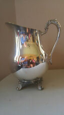 Vintage EB Rogers Silver-plated pitcher Acanthus leaf feet w/Ice Guard 1883