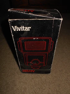 Vivitar 285-HV Zoom Thyristor Auto Electric Flash w/ Wide Angle Attachment - Picture 1 of 10
