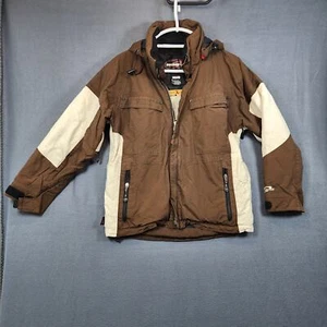 Obermeyer Coat Juniors 14 Brown OZONE JACKET Waterproof Detachable Hood Outdoors - Picture 1 of 24