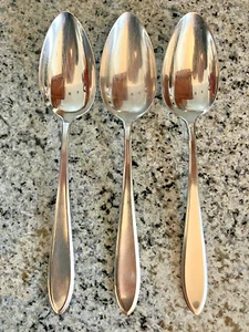 (3) Place Oval Soup Spoons WMF Cromargan SHADOWPOINT Germany 7 1/4" - Picture 1 of 5