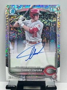SAMMY STAFURA #CPA-SS 2025 BOWMAN CHROME 1ST SPECKLE REFRACTOR /299 AUTO - Picture 1 of 2