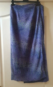 Pachamama Bali Long Maxi Beach Wrap Skirt Purple Green Swirls One Size - Picture 1 of 10